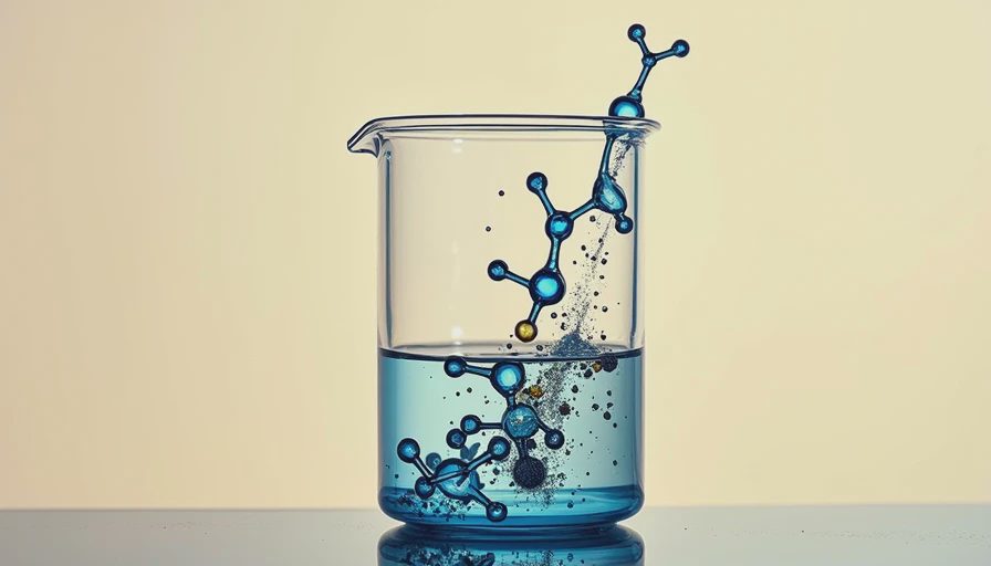 adding liquid into a laboratory flask on a chemistry bench for shampoo formulation testing.webp