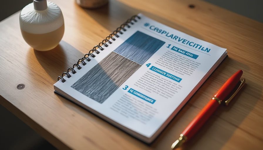 An open spiral notebook showing a three-step formula diagram for decoding shampoo ingredient lists.webp
