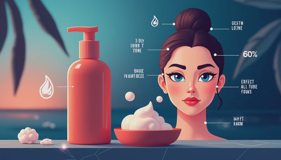 Visual context for cleanser for combination skin